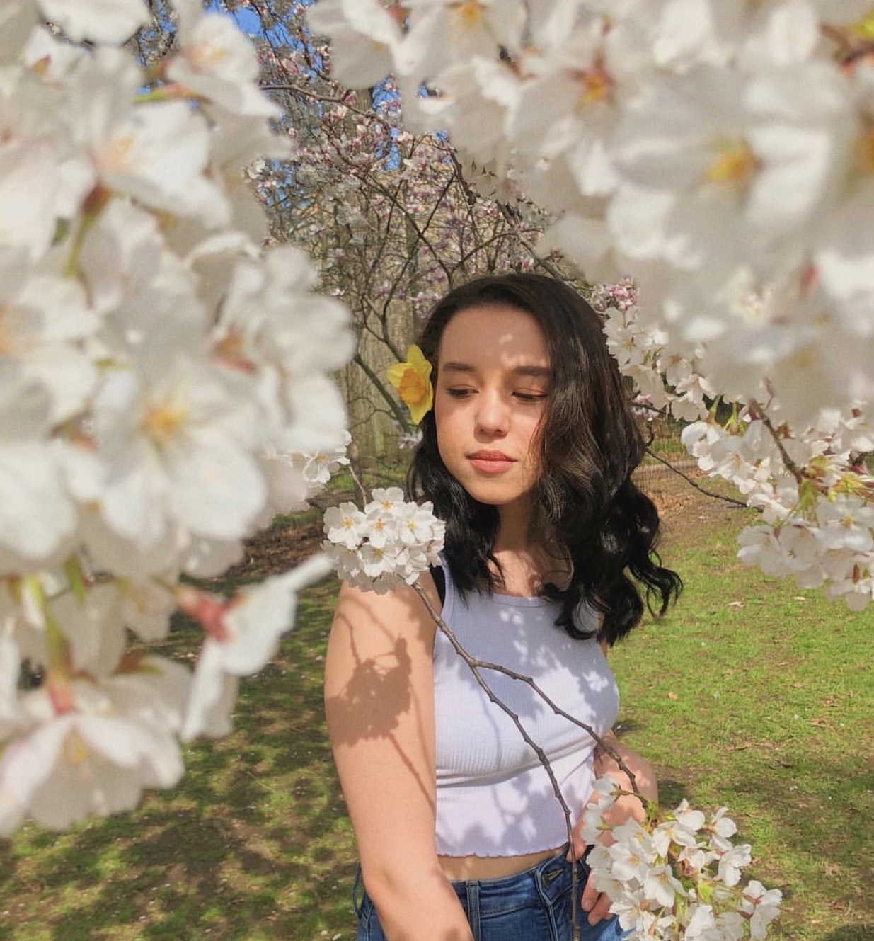 Nicolette with flowers